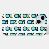 Blauwe Uil Illustratie Case-Mate iPhone Case (Achterkant (horizontaal))