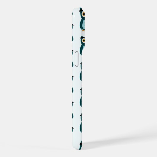 Blauwe Uil illustratie iPhone Hoesje (Rechterkant)