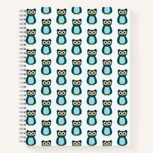 Blauwe Uil illustratie Notitieboek