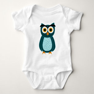 Blauwe Uil Illustratie Romper