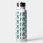 Blauwe Uil illustratie Waterfles (Rechts)