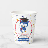 Blauwe Uil Kleuterschool Afstuderen 8oz Papier Cup Papieren Bekers (Voorkant)