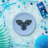 Blauwe Uil Papieren Bordje (Feest)