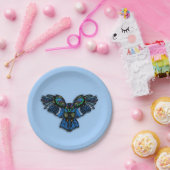 Blauwe Uil Papieren Bordje (Feest)