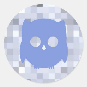 Blauwe Uil Sticker