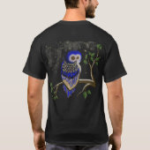 Blauwe uil t-shirt (Achterkant)