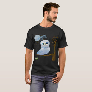 Blauwe uil t-shirt