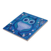 blauwe uil tegeltje (Zijkant)