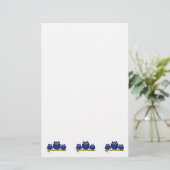 Blauwe Uilen Ontwerp Briefpapier (Staand voorkant)