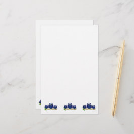 Blauwe Uilen Ontwerp Briefpapier