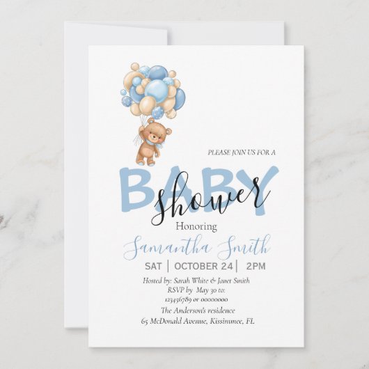 Blauwe uitnodiging (Voorkant)