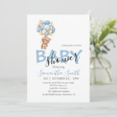 Blauwe uitnodiging (Staand voorkant)