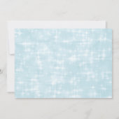 Blauwe uitnodiging voor de eerste verjaardag van d (Achterkant)