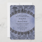 Blauwe uitnodiging voor een katholieke bruiloft (Voorkant)