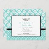 Blauwe uitnodigingen (Voorkant / Achterkant)