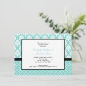 Blauwe uitnodigingen (Staand voorkant)