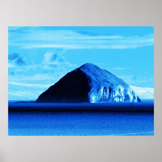 Blauwe Uitzichten Ailsa Craig Firth of Clyde Scotl Poster (Voorkant)