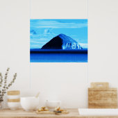 Blauwe Uitzichten Ailsa Craig Firth of Clyde Scotl Poster (Keuken)
