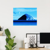 Blauwe Uitzichten Ailsa Craig Firth of Clyde Scotl Poster (Thuiskantoor)