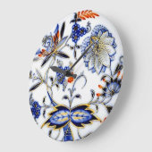 Blauwe uivel China Bord Patroon Grote Klok (Hoek)