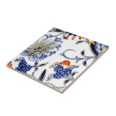 Blauwe uivel  China Bord Patroon Tegeltje (Zijkant)