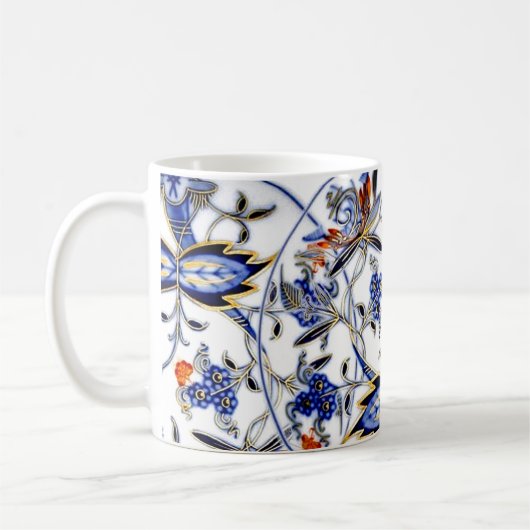 Blauwe uivel  China Patroon Koffiemok (Links)