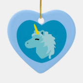 Blauwe unicorn keramisch ornament (Achterkant)