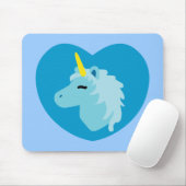 Blauwe unicorn muismat (Met muis)