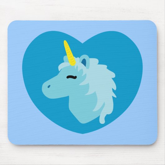 Blauwe unicorn muismat (Voorkant)
