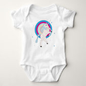 Blauwe unicorn romper (Voorkant)