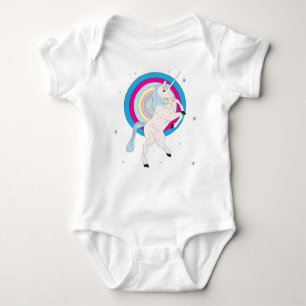 Blauwe unicorn romper