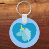 Blauwe unicorn sleutelhanger (Voorkant)