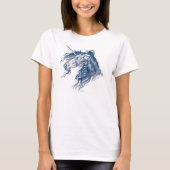 Blauwe unicorn t-shirt (Voorkant)