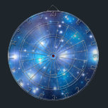 Blauwe, unieke sterren en jouw ideeën dartbord<br><div class="desc">digitaal ontwerp van EDDA Fröhlich / EDDArt | Blauwe universum-sterren voor ruimteoverlagen | U mist andere kleuren of producten met dit ontwerp? Neem contact met mij op: contact@eddart.de of kijk hier naar www.zazzle.com/prettypatternarts*</div>