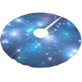 Blauwe, unieke sterren en jouw ideeën kerstboom rok (Gekanteld)