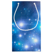 Blauwe, unieke sterren en jouw ideeën klein cadeauzakje (Achterkant)