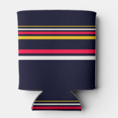 Blauwe uniforme strepen blikjeskoeler (Achterkant)