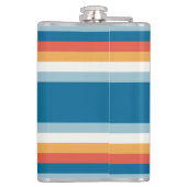 Blauwe uniforme strepen heupfles (Achterkant)