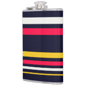 Blauwe uniforme strepen heupfles (Links)