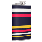 Blauwe uniforme strepen heupfles (Rechts)