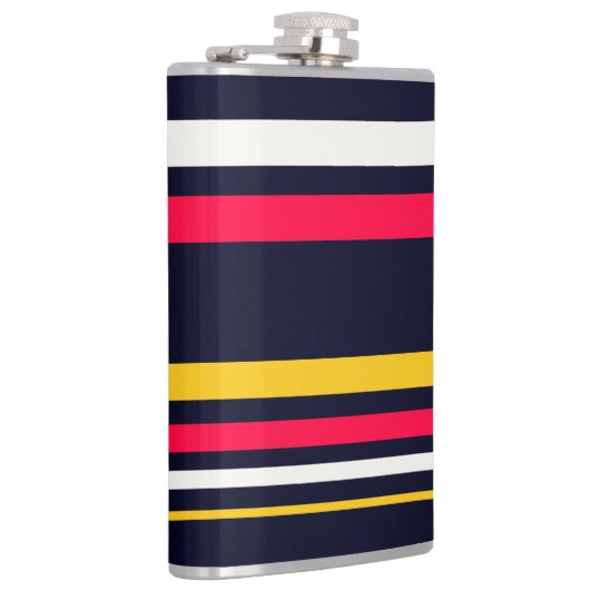 Blauwe uniforme strepen heupfles (Rechts)