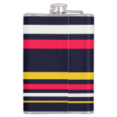 Blauwe uniforme strepen heupfles (Achterkant)