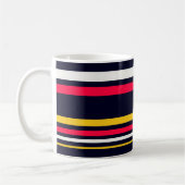 Blauwe uniforme strepen koffiemok (Links)