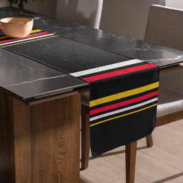 Blauwe uniforme strepen lange tafelloper