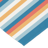 Blauwe uniforme strepen lange tafelloper (Hoek)