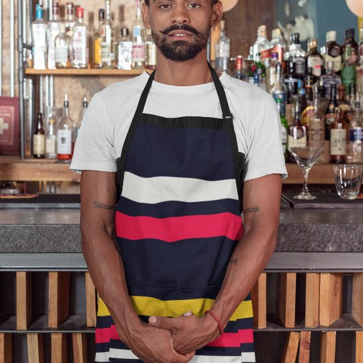 Blauwe uniforme strepen schort