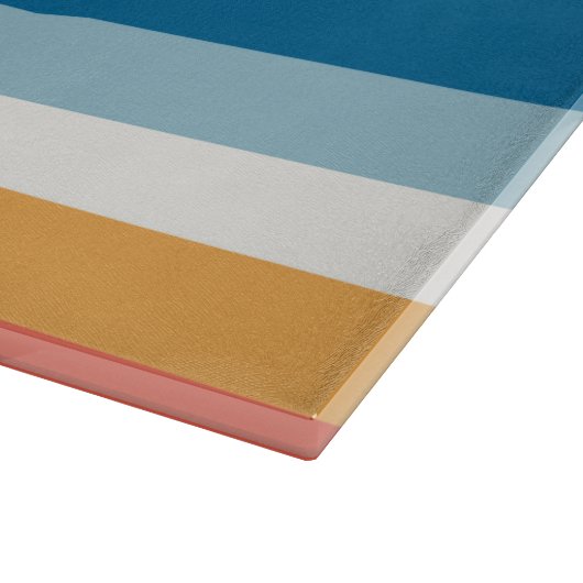 Blauwe uniforme strepen snijplank (Hoek)