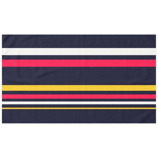 Blauwe uniforme strepen tafelkleed (Voorkant (Horizontaal))