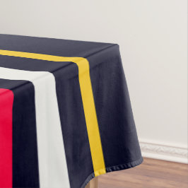 Blauwe uniforme strepen tafelkleed