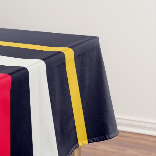 Blauwe uniforme strepen tafelkleed (Voorbeeld)